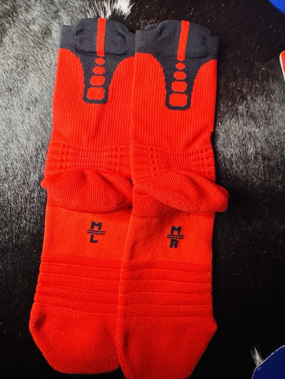 Nike Dri-Fit Socks Men Size Xl Red And black
